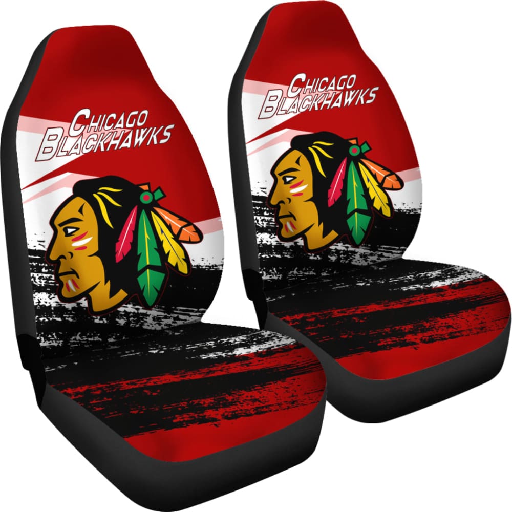 Canada Chicago Blackhawks Red Car Seat Covers 550317 - YourCarButBetter