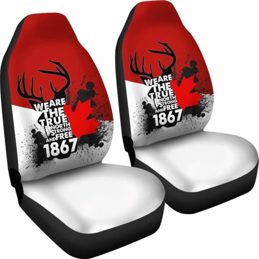 Canada Day True North Strong And Free Car Seat Covers Special 550317 - YourCarButBetter