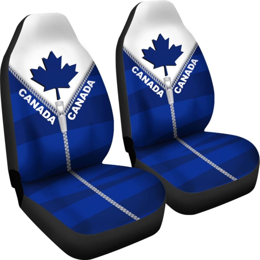 Canada In Me Blue Car Seat Covers Zipper Style2 550317 - YourCarButBetter