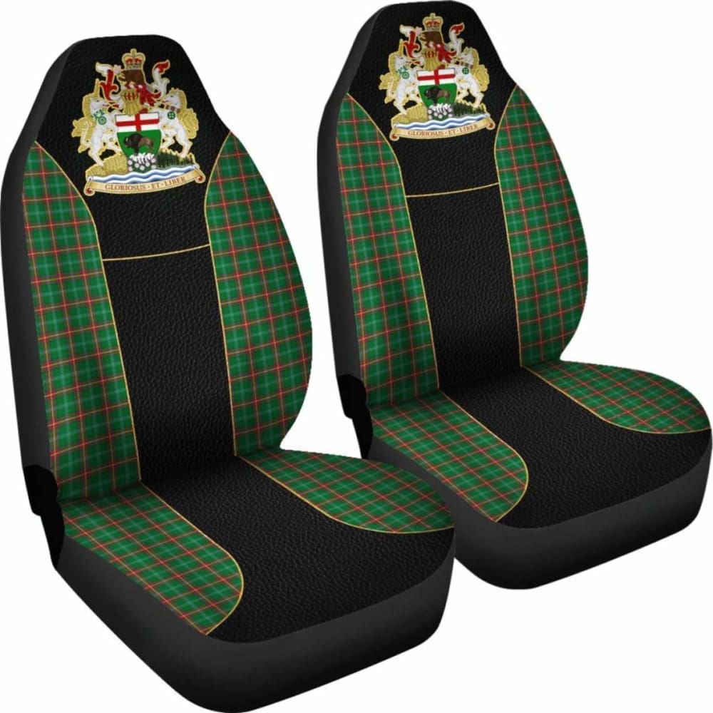 Canada Manitoba Coat Of Arms Golden Car Seat Covers Amazing 105905 - YourCarButBetter
