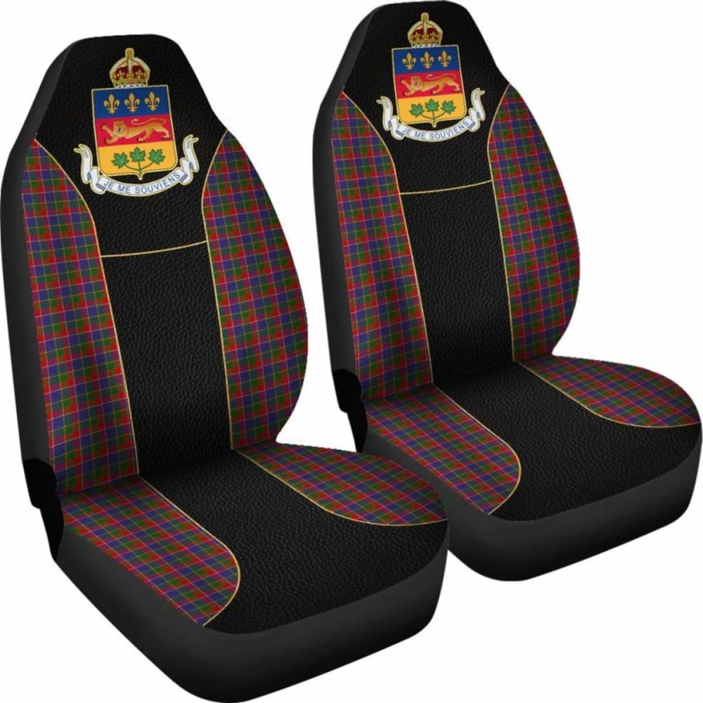 Canada Quebec Coat Of Arms Golden Car Seat Covers Amazing 105905 - YourCarButBetter