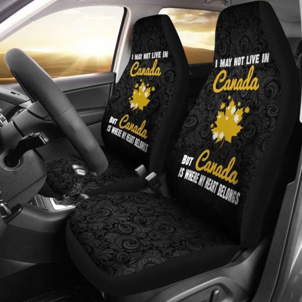 Canada Where My Heart Belong Car Seat Cover 2 174914 - YourCarButBetter