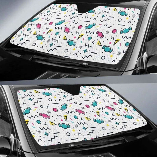 Candy Design Pattern Car Auto Sun Shades 103406 - YourCarButBetter