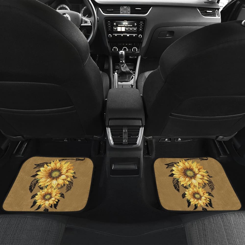 Car Floor Mats Native American Indian Sunflower Dream Catcher 210602