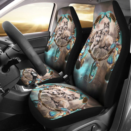 Car Seat Covers Native American Wolf Dreamcatcher - Make Your Own Styles