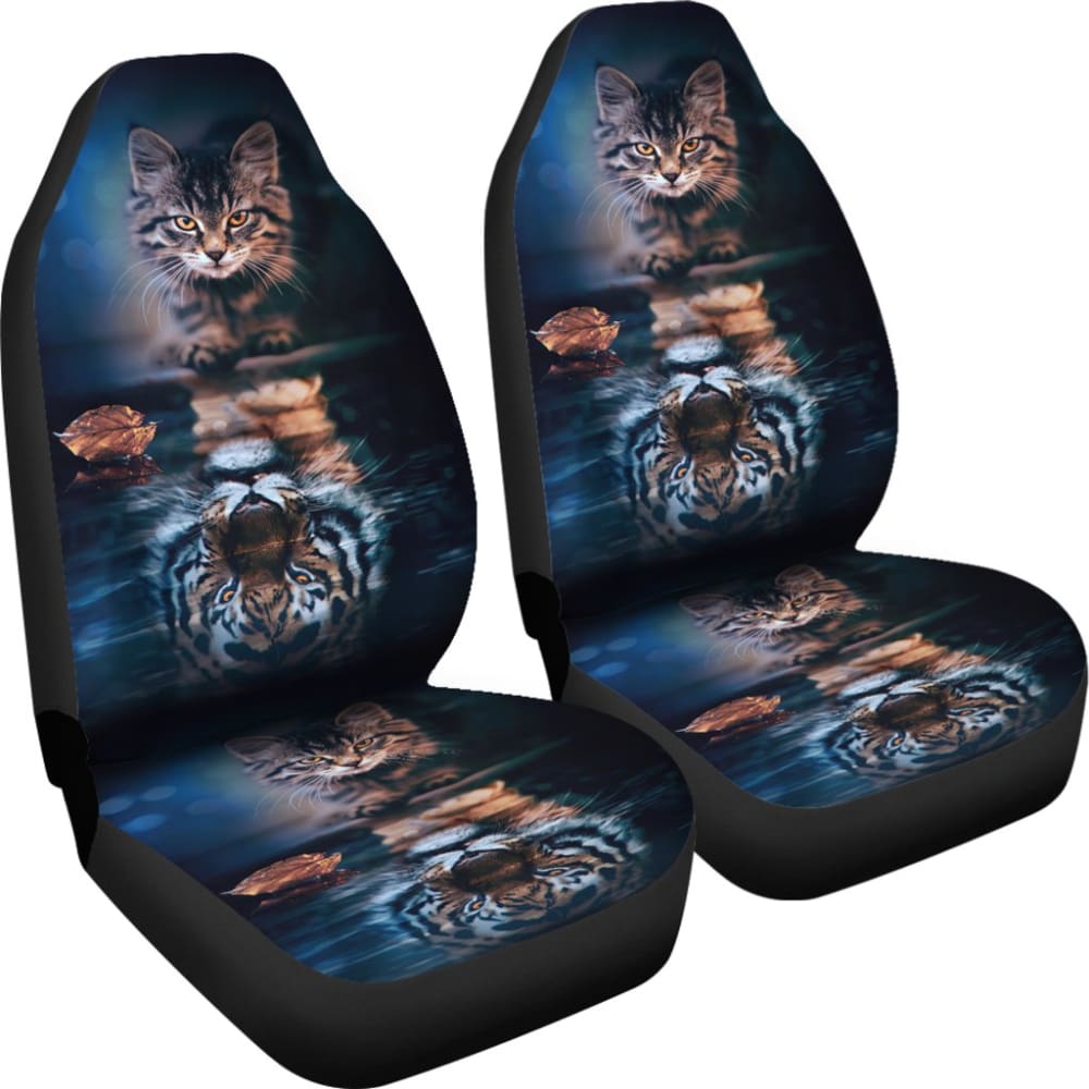 Cat Dream Become Tiger Car Seat Covers 211103