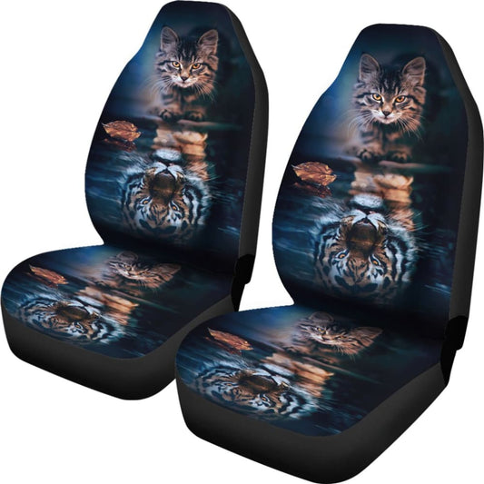Cat Dream Become Tiger Car Seat Covers 211103