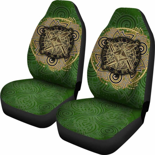 Celtic Car Seat Covers - Celtic Irish St Brigid’S Cross - Triple Spiral 160905