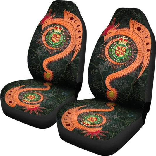 Celtic Car Seat Covers Welsh Magic Dragon - Green Edition 103709