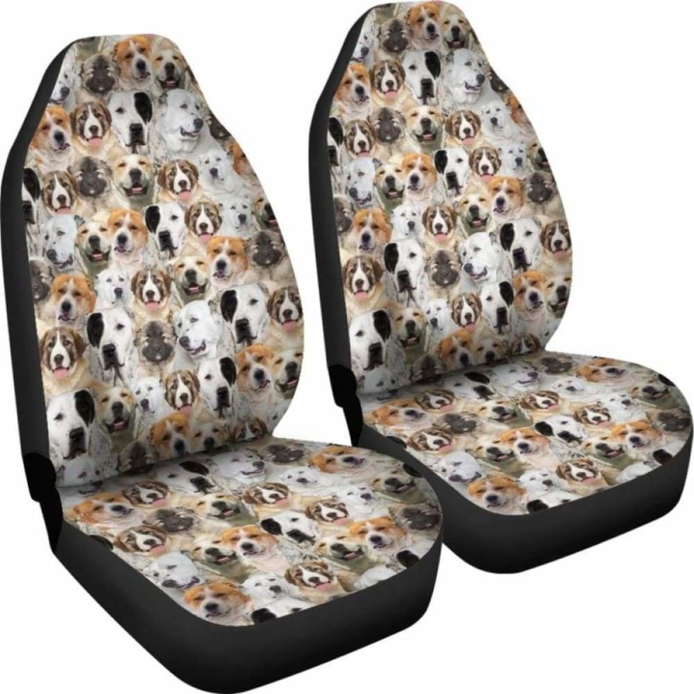 Central Asian Shepherd Dog Full Face Car Seat Covers 091706