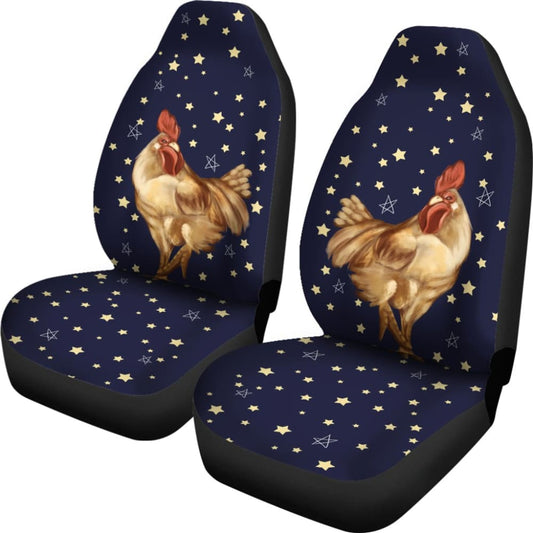 Chicken Car Seat Covers Chicken And Stars 094209 - YourCarButBetter