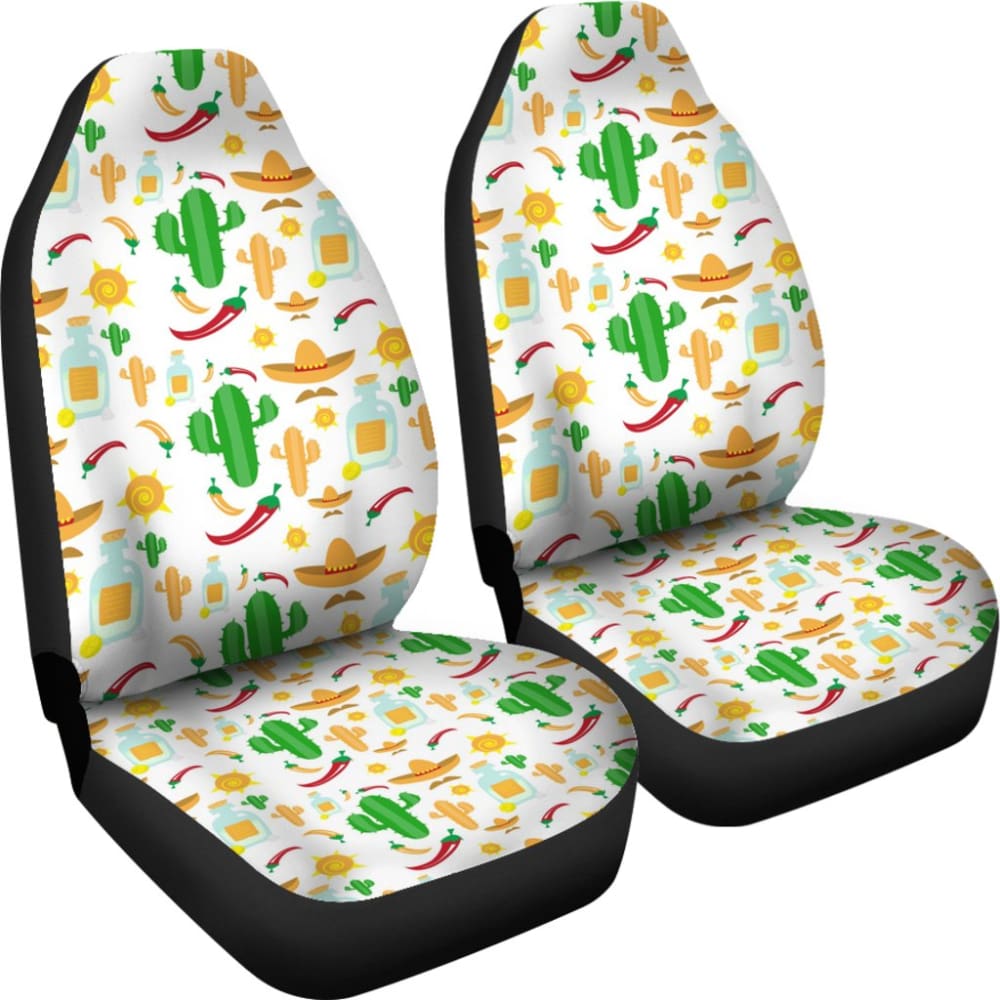 Chili Cactus Plant Mexico Pattern Car Seat Covers 212601 - YourCarButBetter