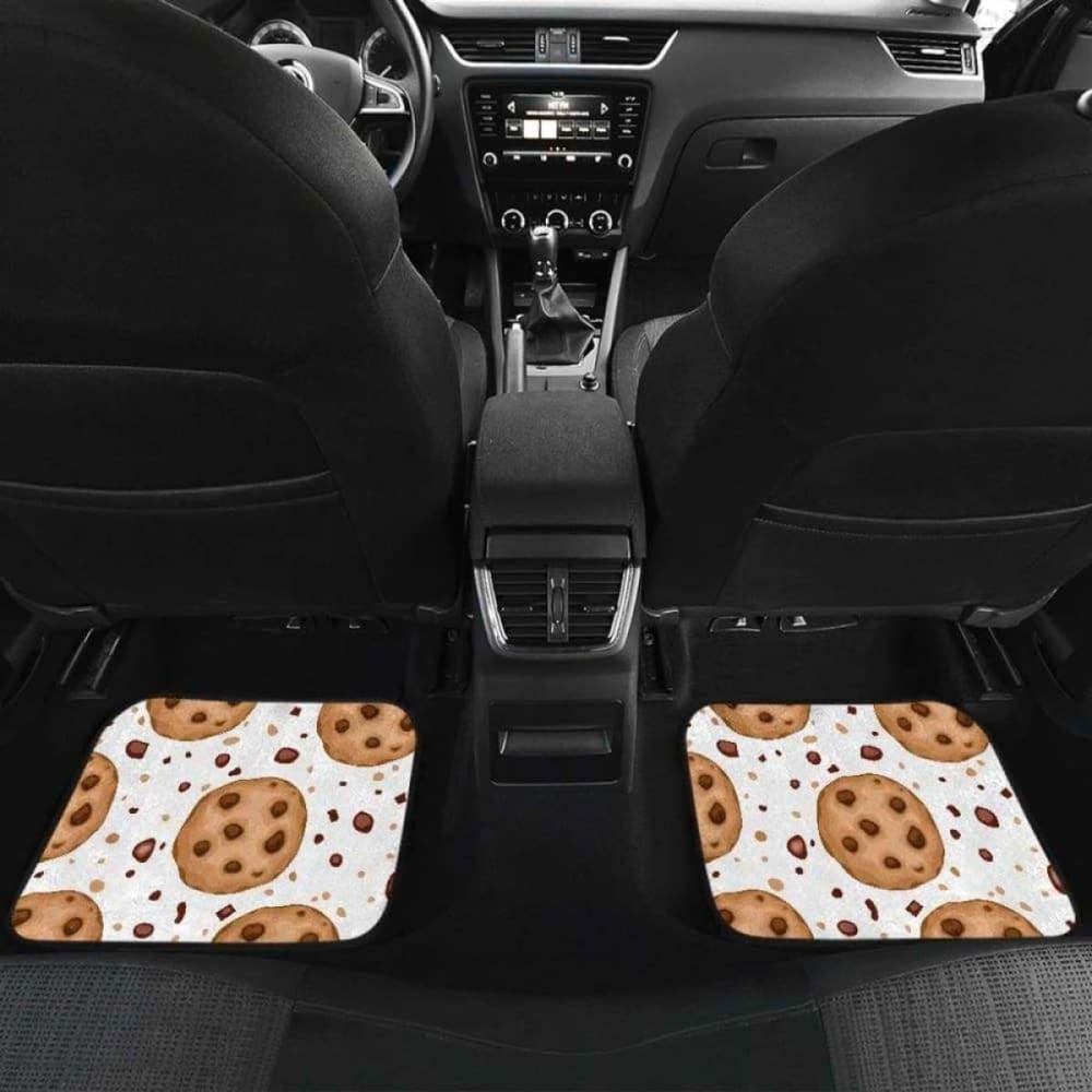 Chocolate Chip Cookie Pattern Front And Back Car Mats 103406 - YourCarButBetter