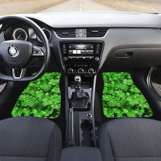 Clover Green Leaves Car Floor Mats 174914 - YourCarButBetter