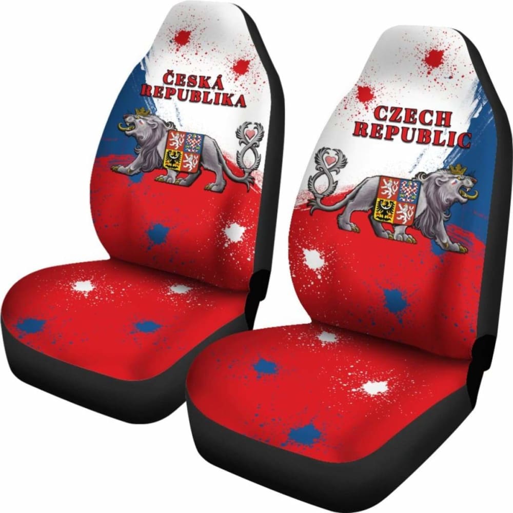 Coat Of Arms Czech Republic Lion Car Seat Covers Amazing 105905 - YourCarButBetter