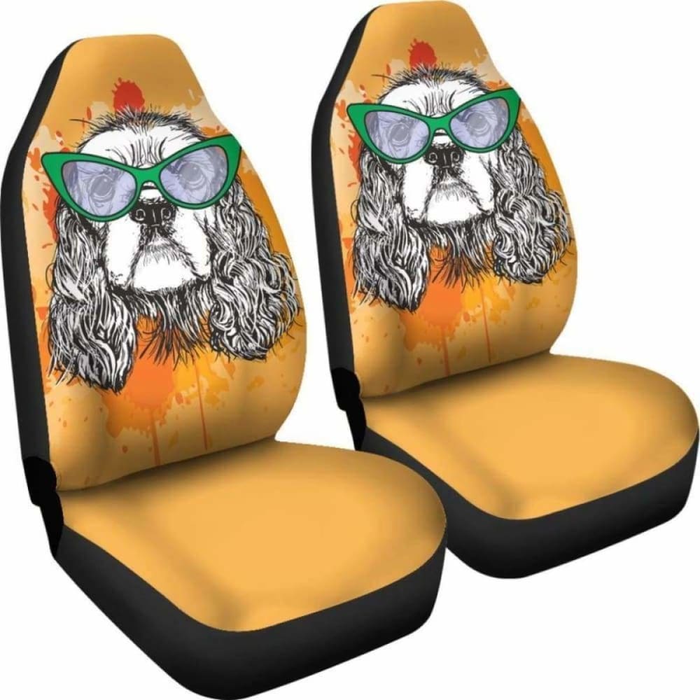 Cocker Spaniel Dogs Art Car Seat Covers 195016 - YourCarButBetter