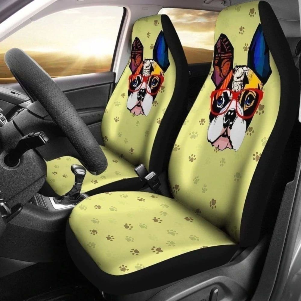 Color French Bulldog Car Seat Covers 194110