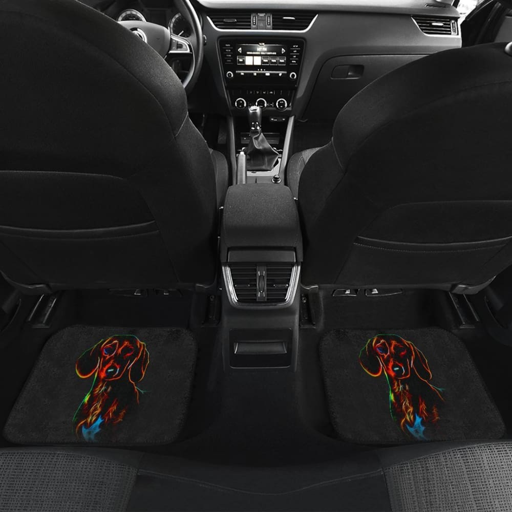 Colorful Dachshund Car Mat (Front & Back) 184610 - YourCarButBetter