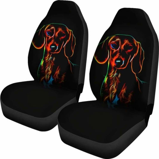 Colorful Dachshund Car Seat Cover 092813
