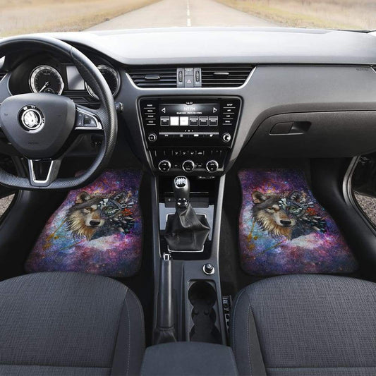 Colorful Galaxy Wolf Design Car Floor Mats Automotive 212202