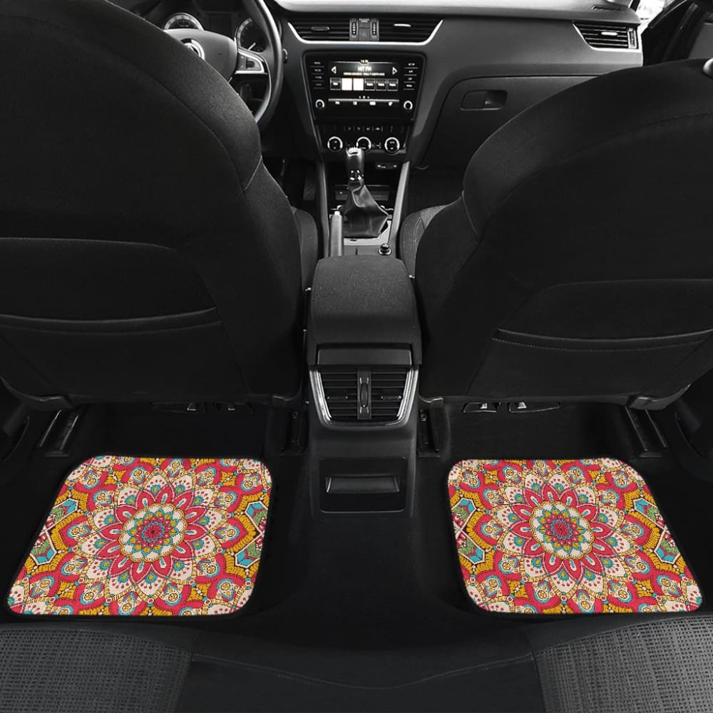 Colorful Mandala Star Print Car Floor Mats 211706 - YourCarButBetter