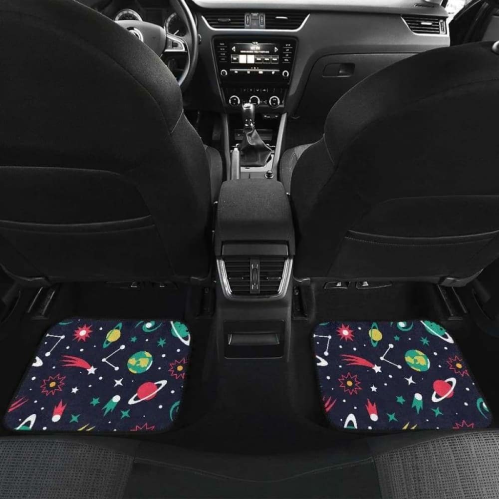 Colorful Space Pattern Planet Star Front And Back Car Mats 142711 - YourCarButBetter