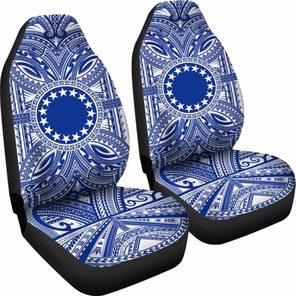 Cook Islands Car Seat Cover - Cook Islands Coat Of Arms Polynesian Flag Color 105905 - YourCarButBetter