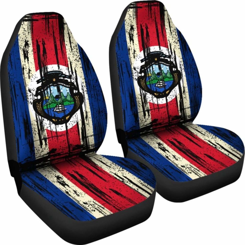 Costa Rica Grunge Flag Car Seat Cover 1 232125 - YourCarButBetter