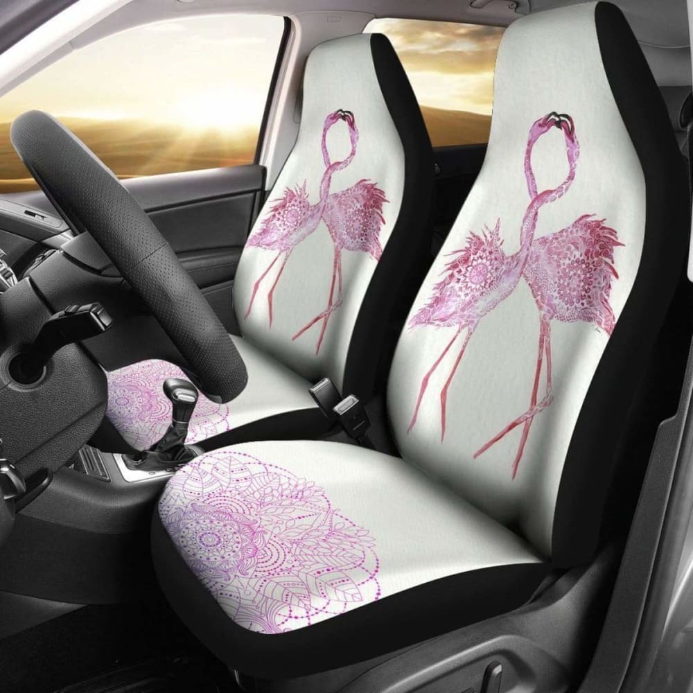 Couple Kissing Romantic Flamingo Car Seat Covers 201010