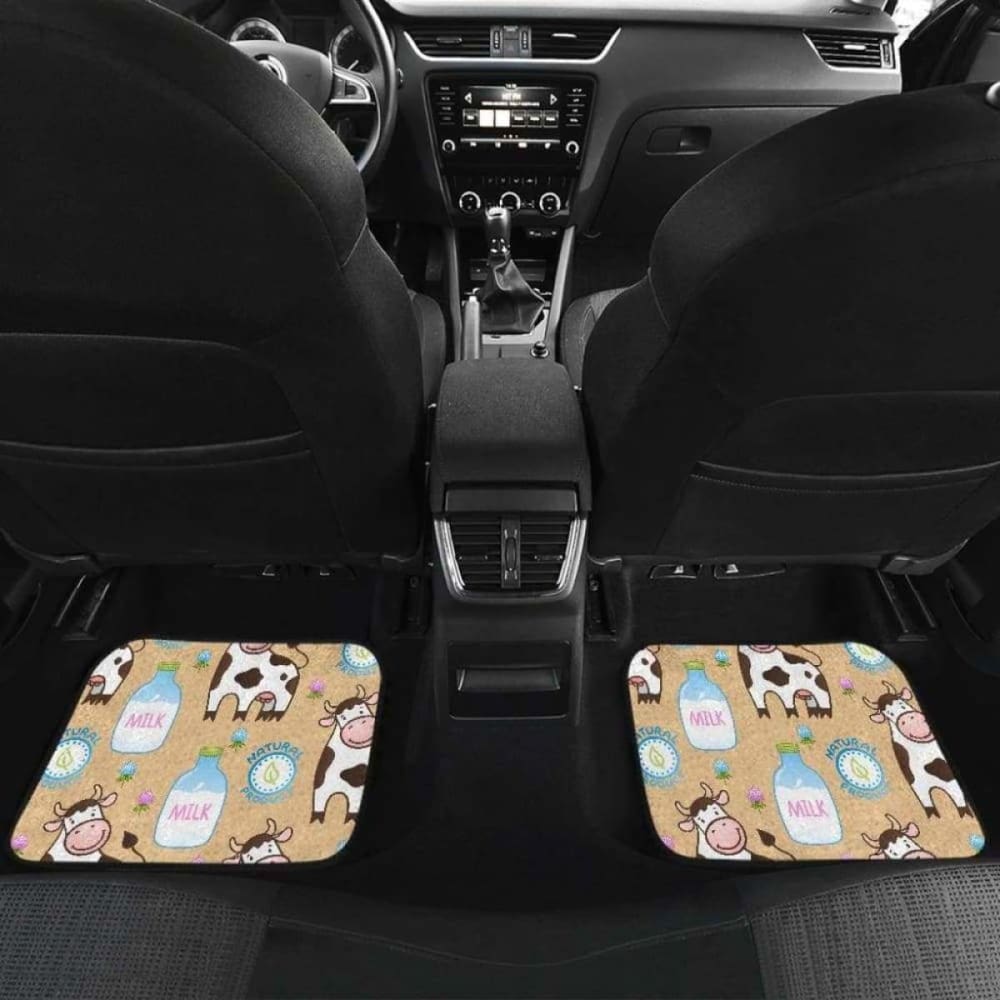 Cow Bottle Of Milk Pattern Front And Back Car Mats 144730