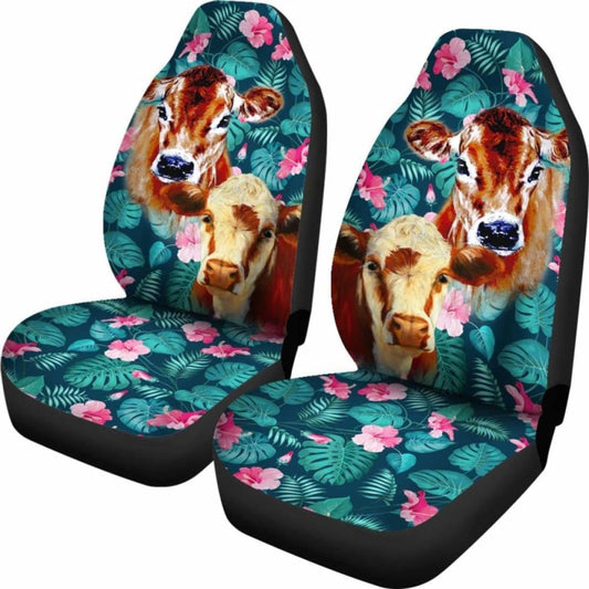 Cow Flowers - Car Seat Covers 144730