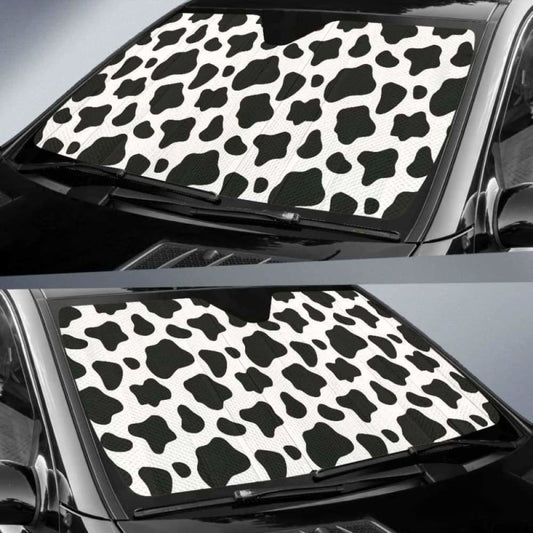 Cow Skin Pattern Car Auto Sun Shades 172609 - YourCarButBetter