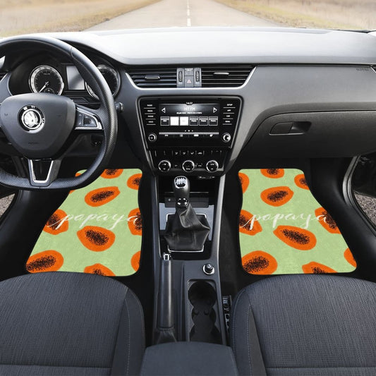 Creative Retro Papaya Car Floor Mats 211804 - YourCarButBetter
