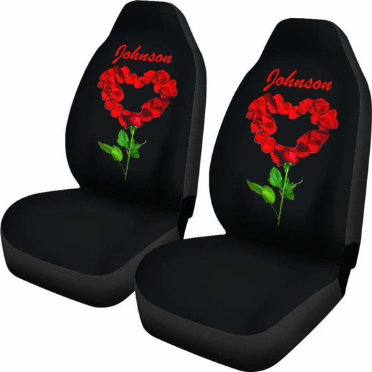 Custom Designed Rose Design Heart Seat Covers 174510 - YourCarButBetter