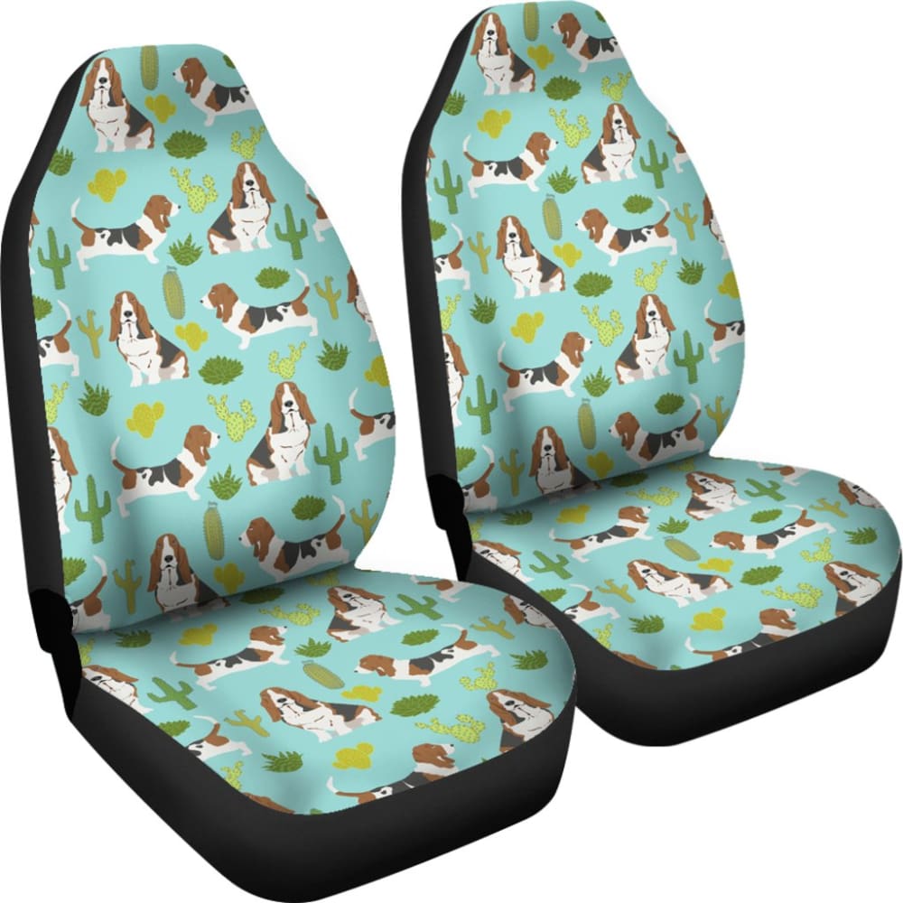 Cute Basset Hound Dog Car Seat Covers Amazing Gift Ideas 210402 - YourCarButBetter