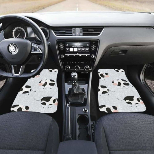 Cute Cows Pattern Front And Back Car Mats 144730