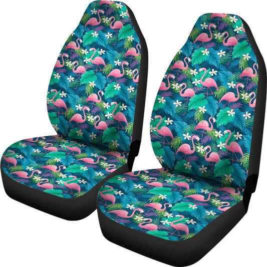 Cute Floral Flamingo Car Seat Covers 210704 - YourCarButBetter