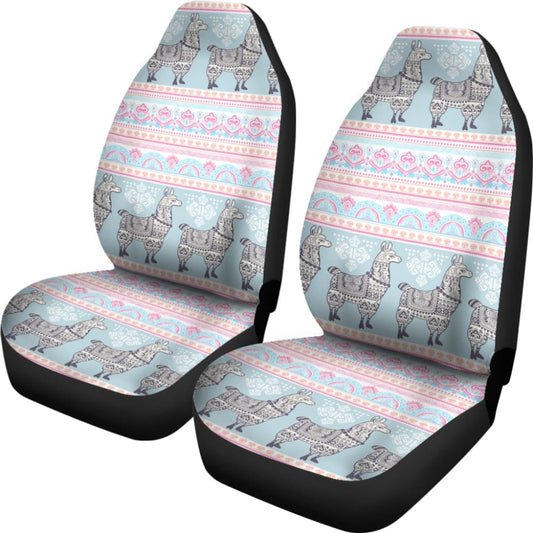 Cute Llama Boho Car Seat Covers 212403 - YourCarButBetter