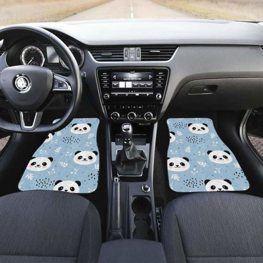 Cute Panda Pattern Front And Back Car Mats 091706