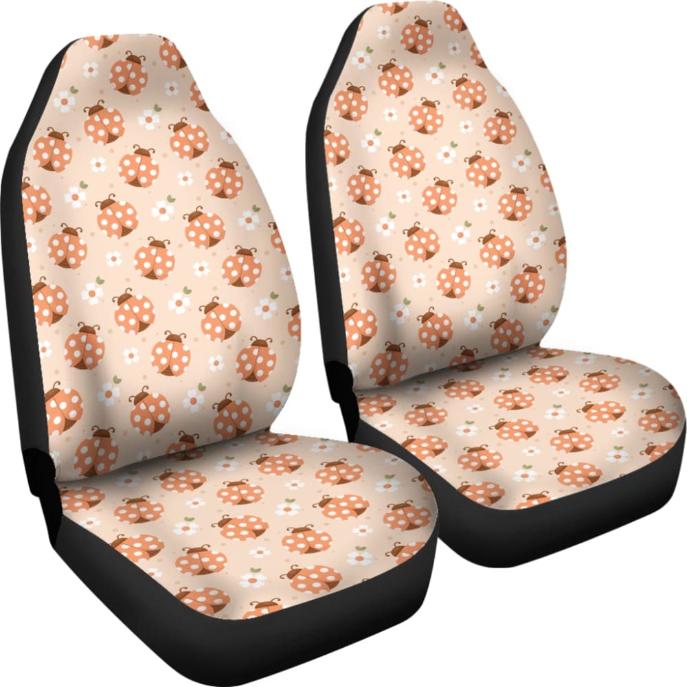 Cute Set of Ladybug Pattern Car Seat Covers 210901 - YourCarButBetter
