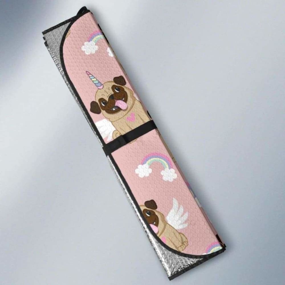 Cute Unicorn Pug Pattern Car Auto Sun Shades 172609 - YourCarButBetter