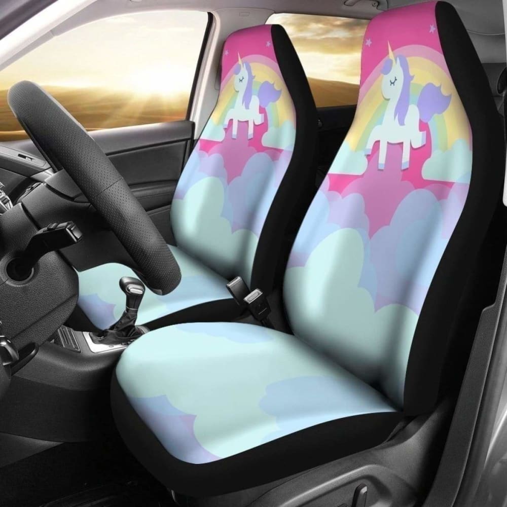Cute Unicorn Rainbow Car Seat Covers 170817