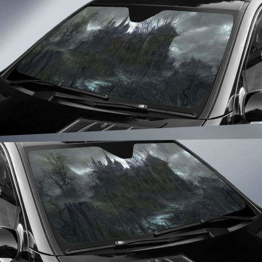 Dark Halloween Castle Sun Shade Amazing Best Gift Ideas 085424 - YourCarButBetter
