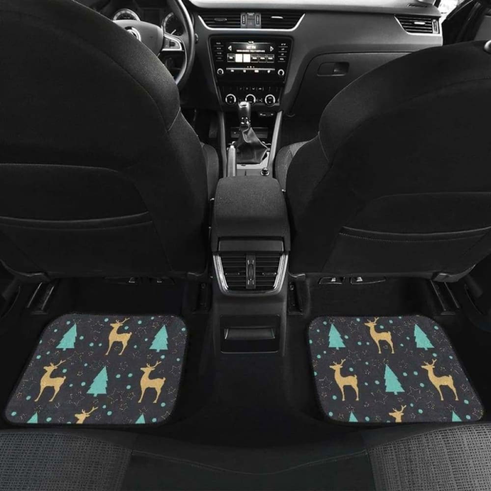 Deers Star Tree Pattern Front And Back Car Mats 161012