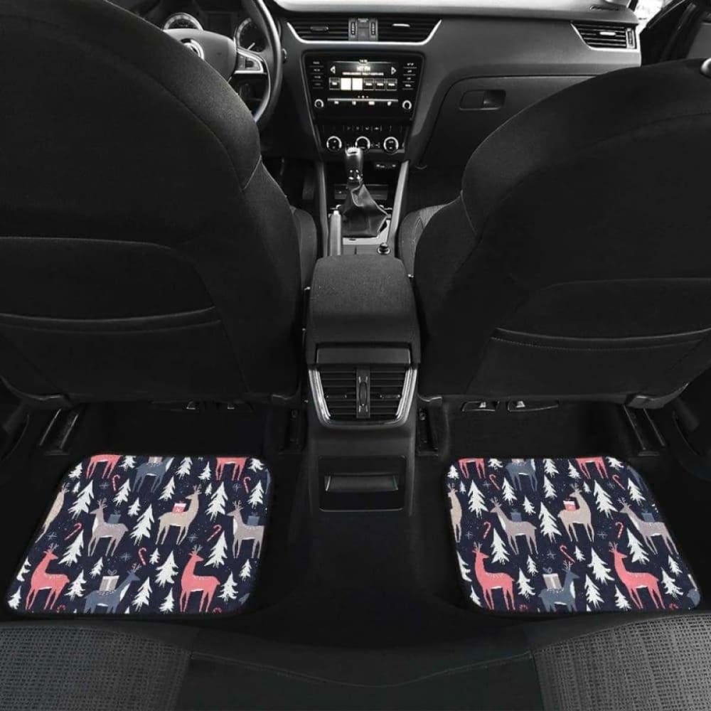 Deers Winter Christmas Pattern Front And Back Car Mats 161012