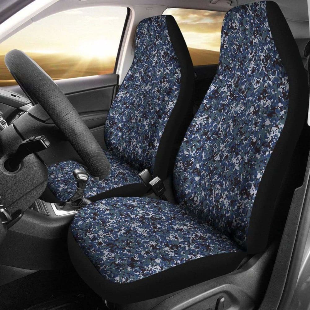 Digital Navy Camo Designed Seat Covers 112608