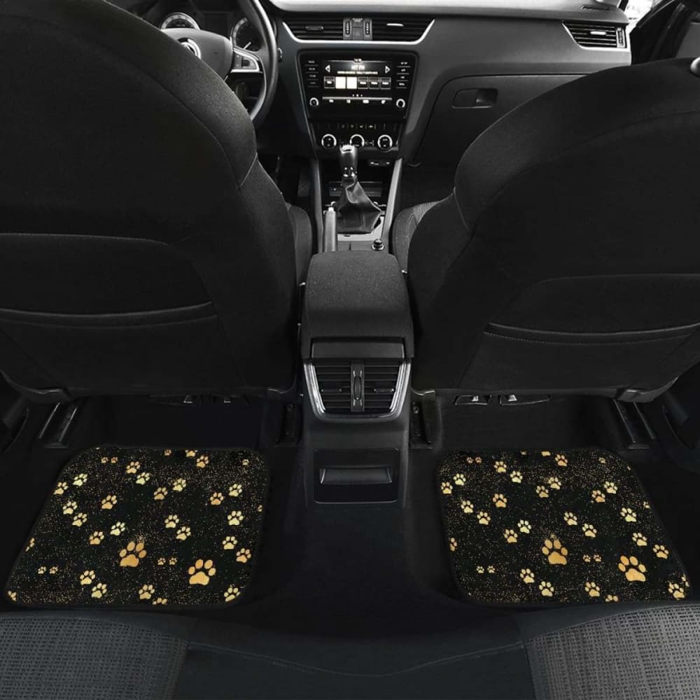Dog Paws Pattern Print Design 05 Front And Back Car Mats 161012