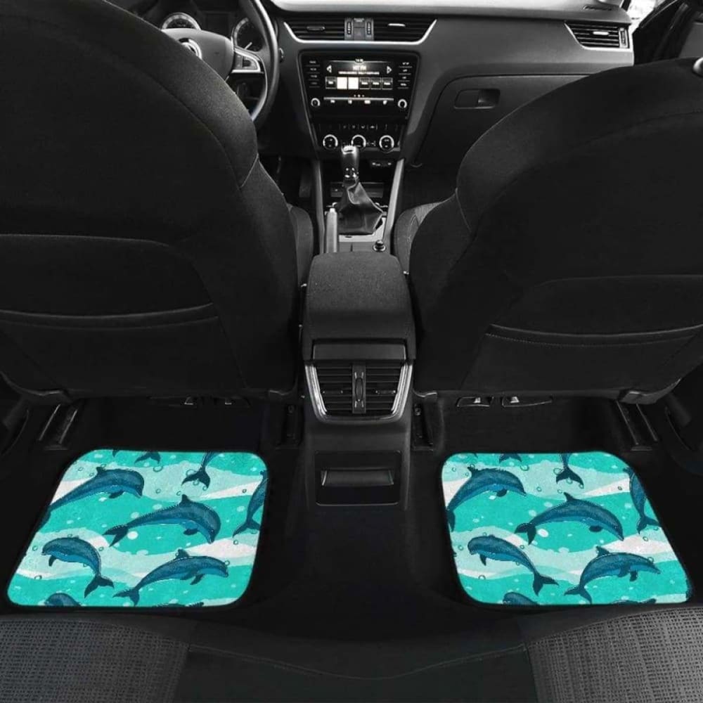 Dolphin Sea Pattern Front And Back Car Mats 181703 - YourCarButBetter