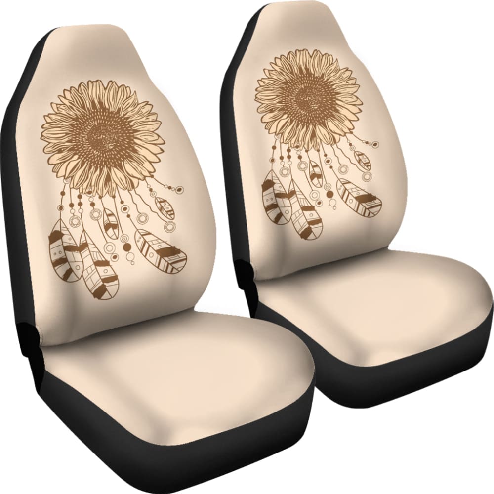 Dreamcatcher Car Seat Covers With Sunflower Feather 212503 - YourCarButBetter