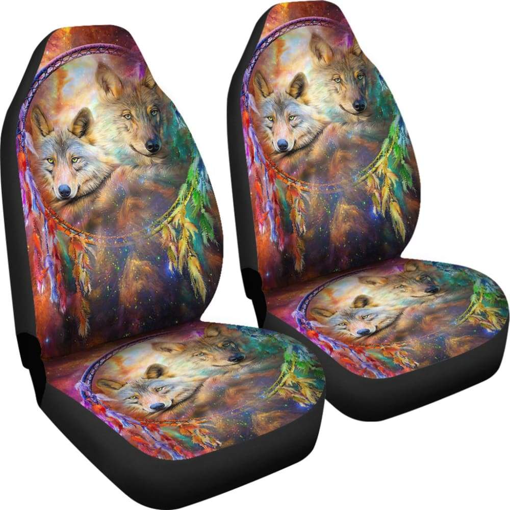 Dreamcatcher Wolf Car Seat Cover Full Set 212202